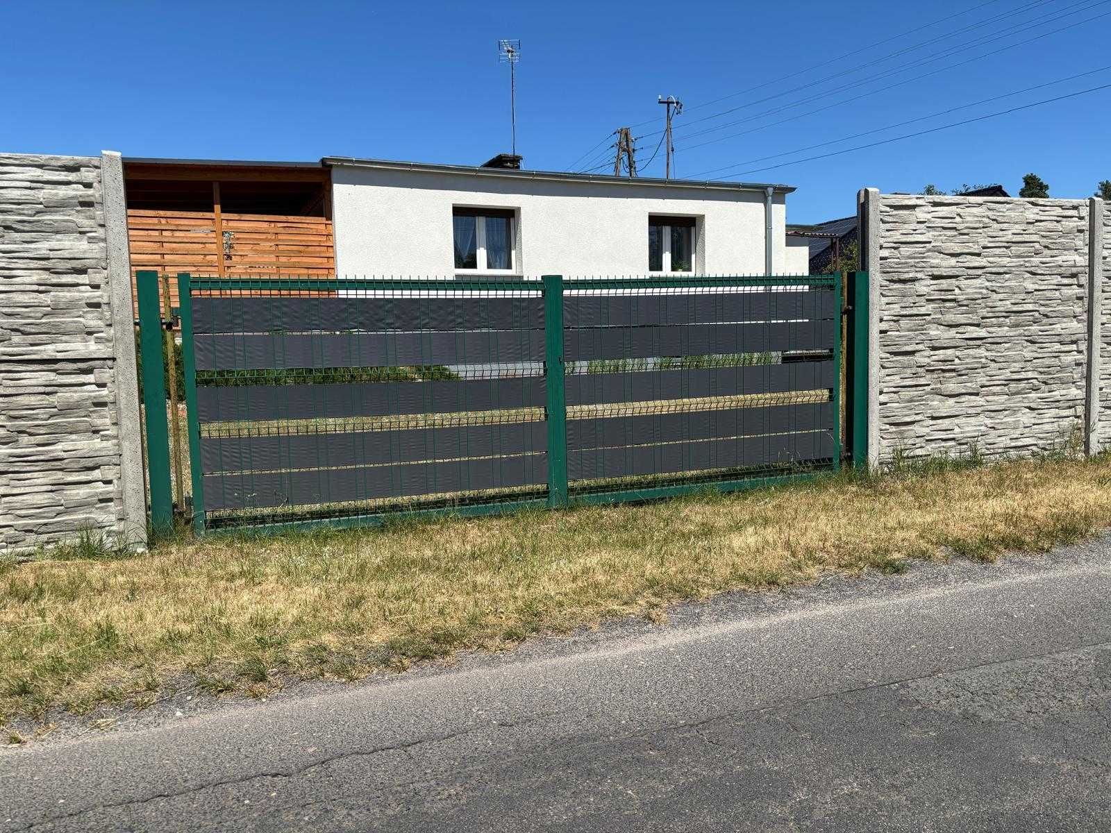 Brama wjazdowa dwuskrzydłowa 4,6 m x 1,6 m - stan BDB - ze słupami
