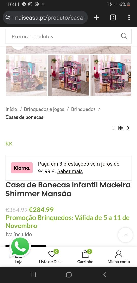 Casa de bonecas como nova NOVO PREÇO