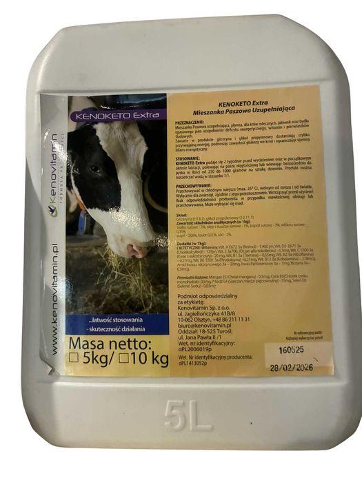 Kenoketo Extra 5L/5KG mieszanka uzupełniająca dla bydła