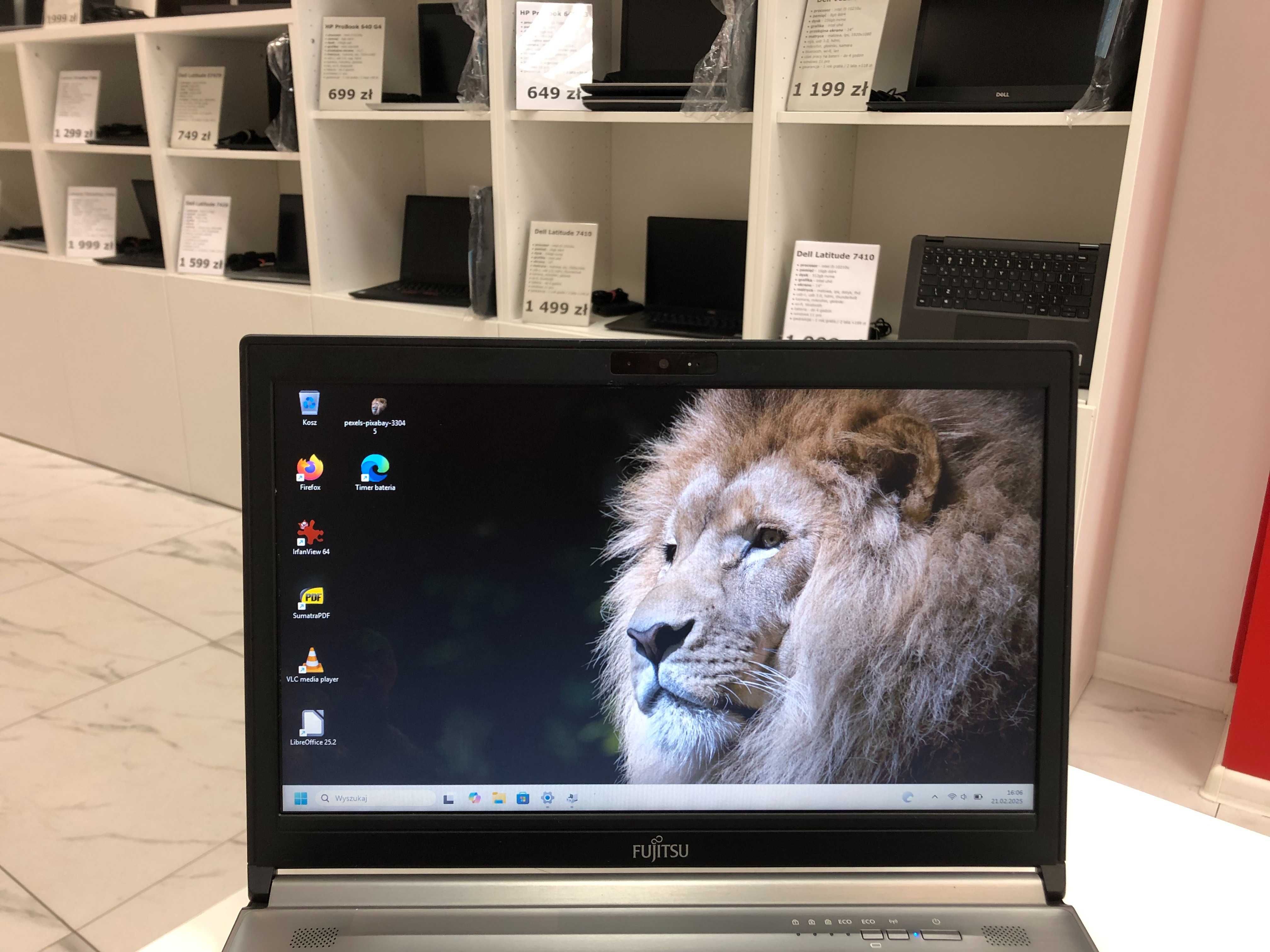 Biznesowy Fujitsu LifeBook E746 14" i5 16GB Matowy SSD Kamera Kl. A