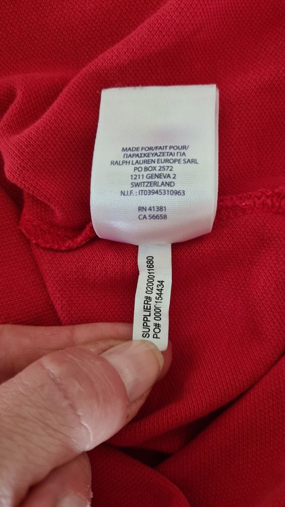 Polówka Koszulka Polo Ralph Lauren. Czerwona. XXL. Drip y2k Swag