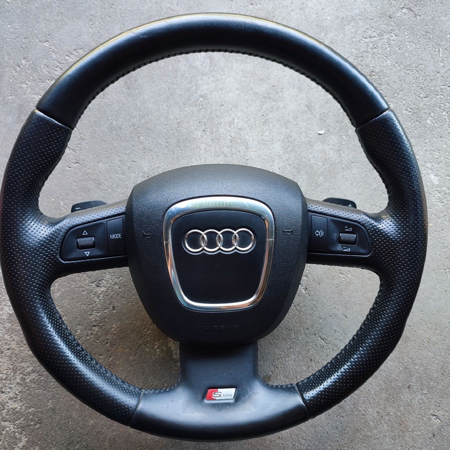 Kierownica S-line multi łopatki F1 Airbag Audi A4 B7 B8 A6 C6 A8 D3 Q7
