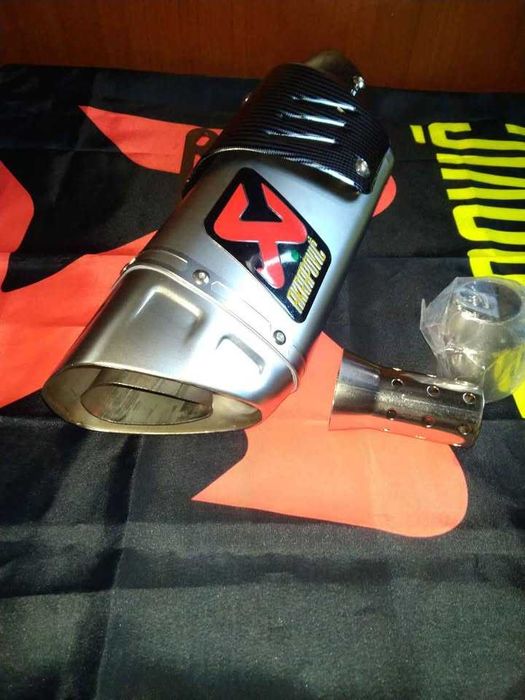 Ponteiras de escape R. akrapovic - cinza inox ou preto mate