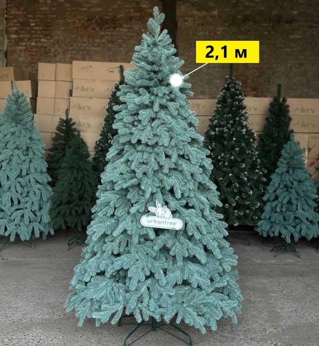 Ялинка штучна святкова новорічна різдвяна. Ель. Елка литая голубая