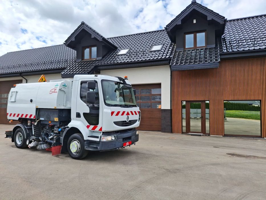 Renault Midlum 220 Zamiatarka Johnston VS500 Szczotki L/R Obie Strony Napęd Hydrostatyczny 2012r  Zamiatarka Uliczna Pojazd Specjalny Szczotki Lewa i Prawa Strona