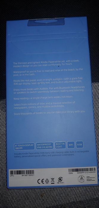 Czytnik e-bookow Amazon Kindle paperwhite