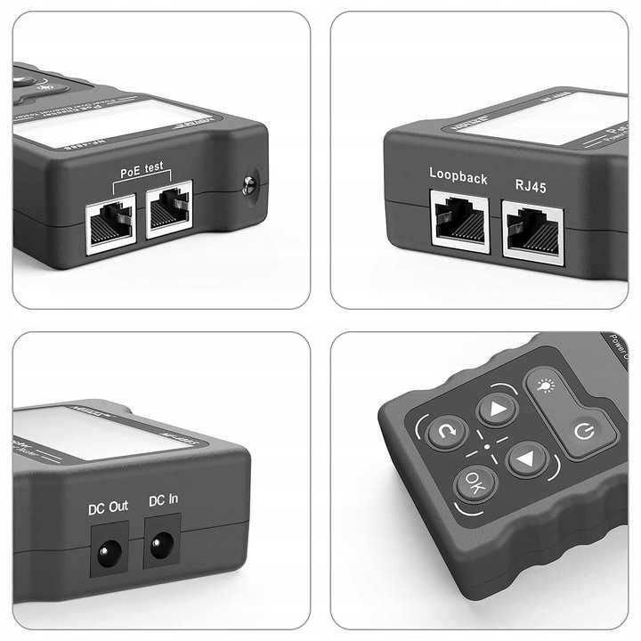 Profesjonalny tester sieci LAN, POE, RJ45, Noyafa, NF-488