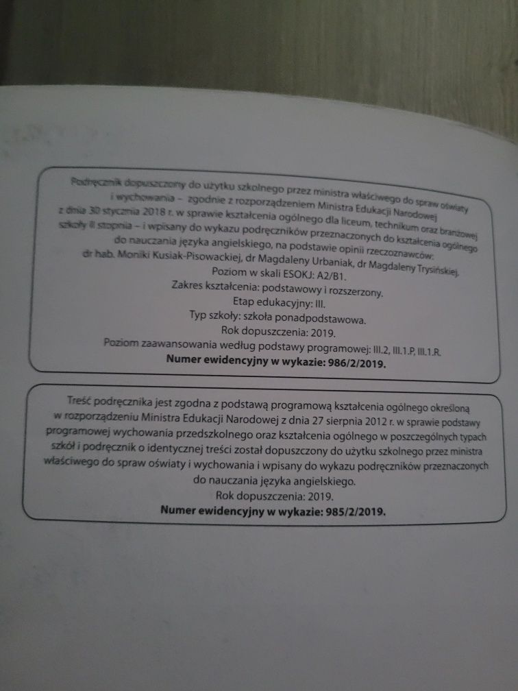 Język angielski, vision 2