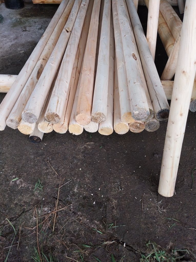 Palisada kolki drewniane toczone
