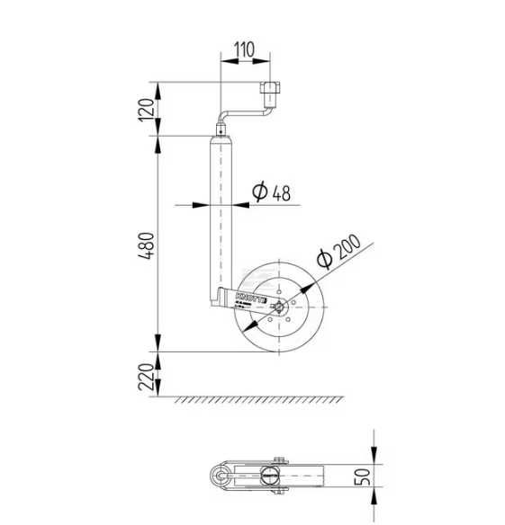 Koło podporowe lekkie