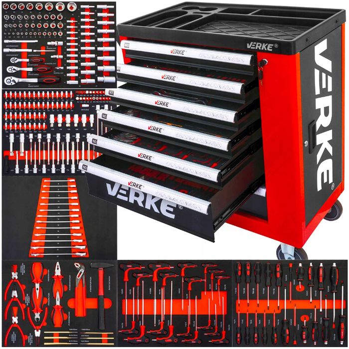 SZAFKA Narzędziowa Warsztatowa Serwisowa Wózek Na Narzędzia 250 El.