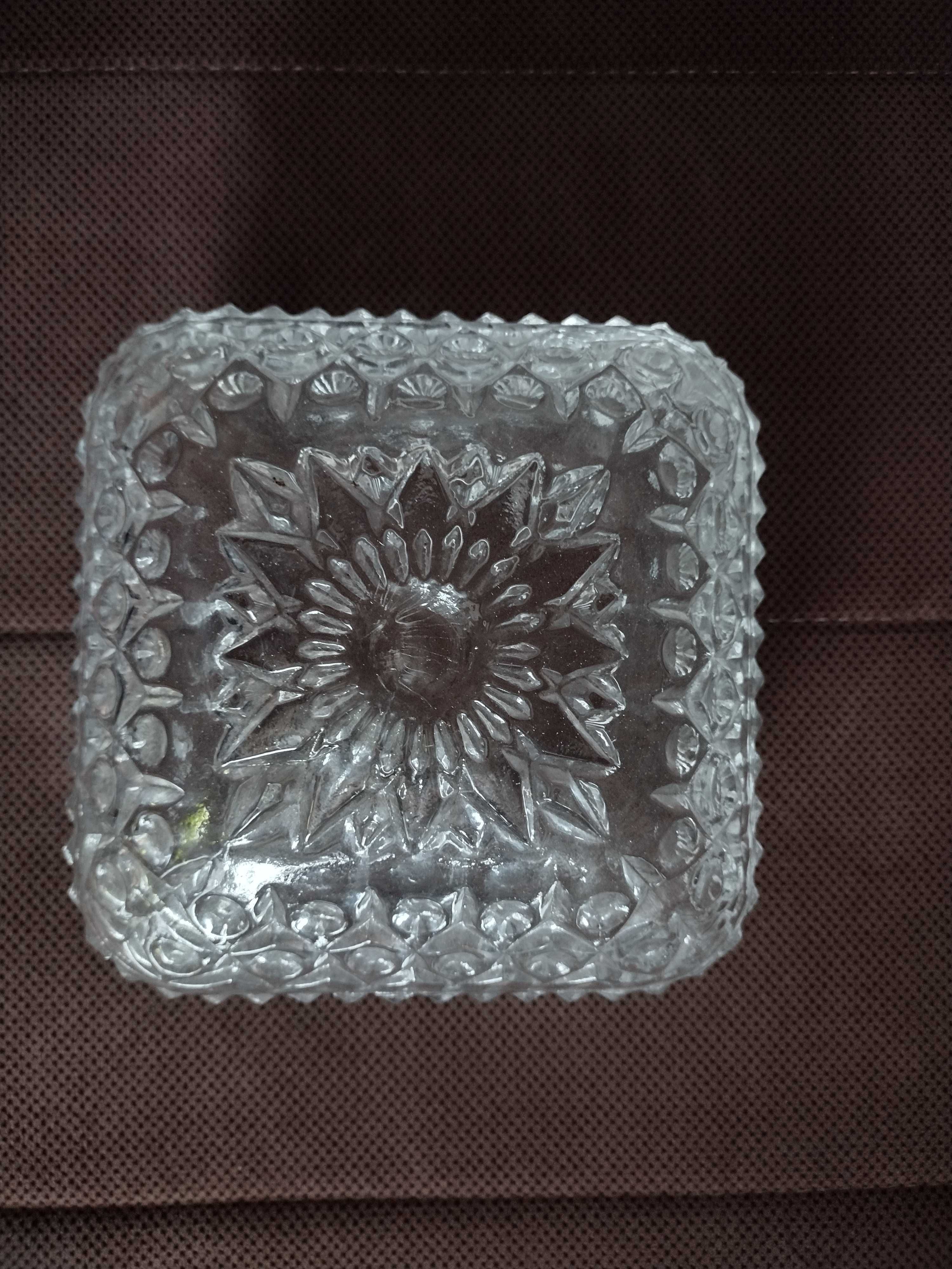 Klosz przezroczysty kryształ do plafonu ceramicznego z PRL-retro