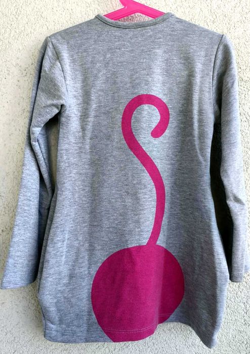 Sportowa tuniko sukienka kotek dla dziewczynki 116