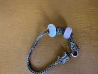 Браслет Trollbeads оригінал — срібло 925 + муранське скло,