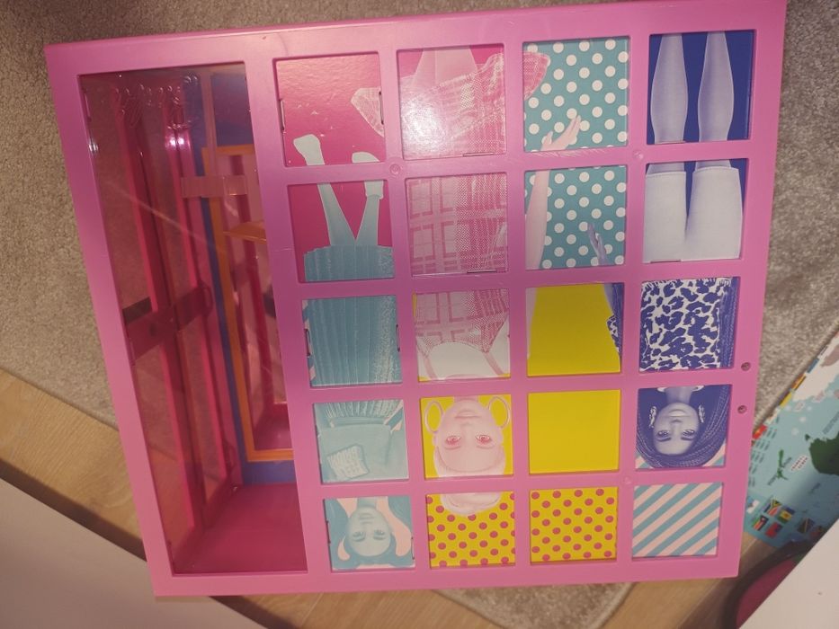 Duża garderoba Barbie +akcesoria+ lalka