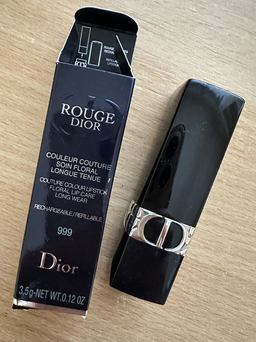 Dior Rouge 999 refillable/Діор помада класично червона