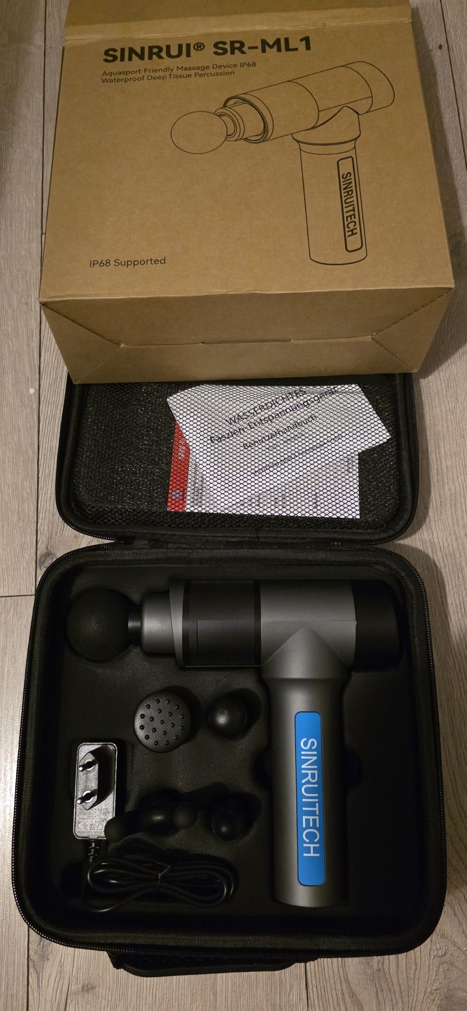 SINRUI Wodoszczelny pistolet do masażu, amplituda 12 mm IP68