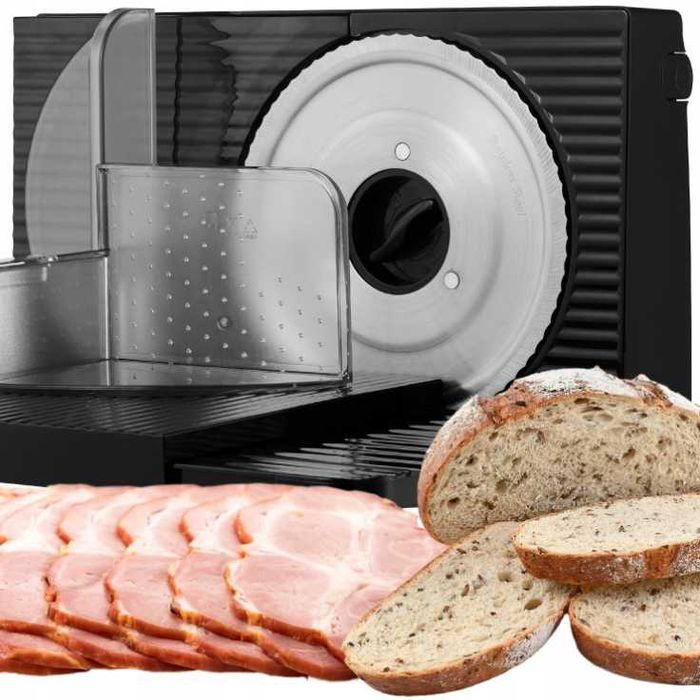 NOWA Krajalnica Elektryczna do Chleba Wędlin Płynna Regulacja Krojenia