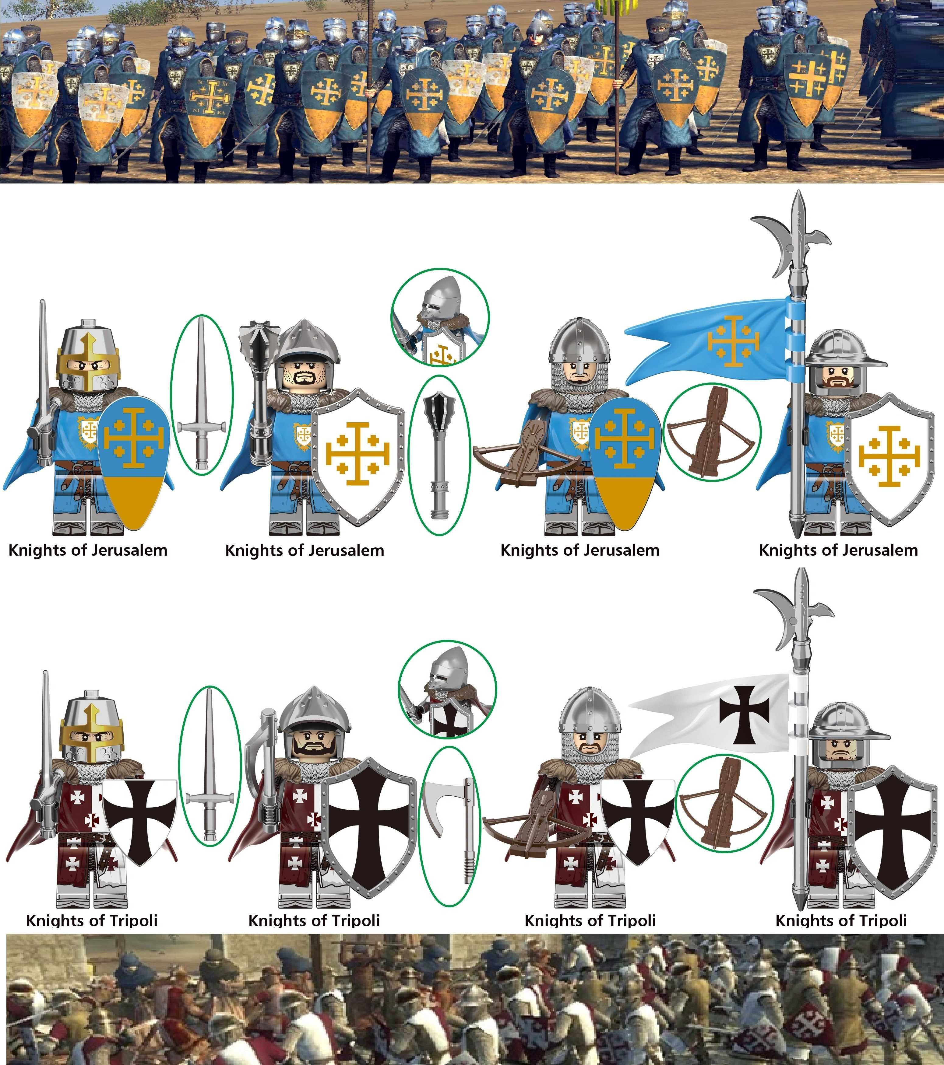 Coleção de bonecos minifiguras Cavaleiros nº20 - compatíveis Lego