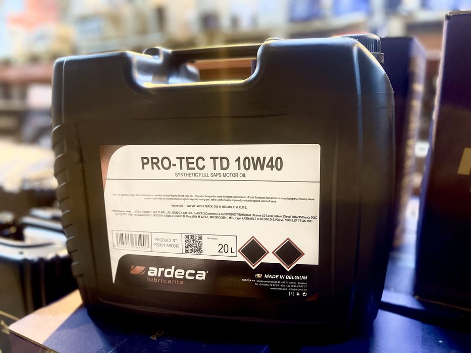 Олива моторна ARDECA 10W40 PRO-TEC TD 20л Бельгія євро 3,4,5