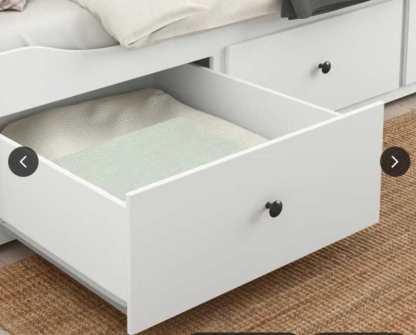 Cama indiv/dupla c/3 gav, branco (Hemnes IKEA) 80/200 + Colchão