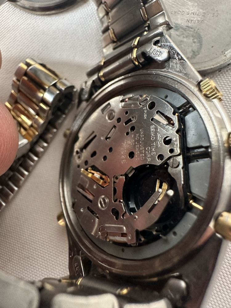 3 x zegarek Seiko w tym titanium chronograph - uszkodzone
