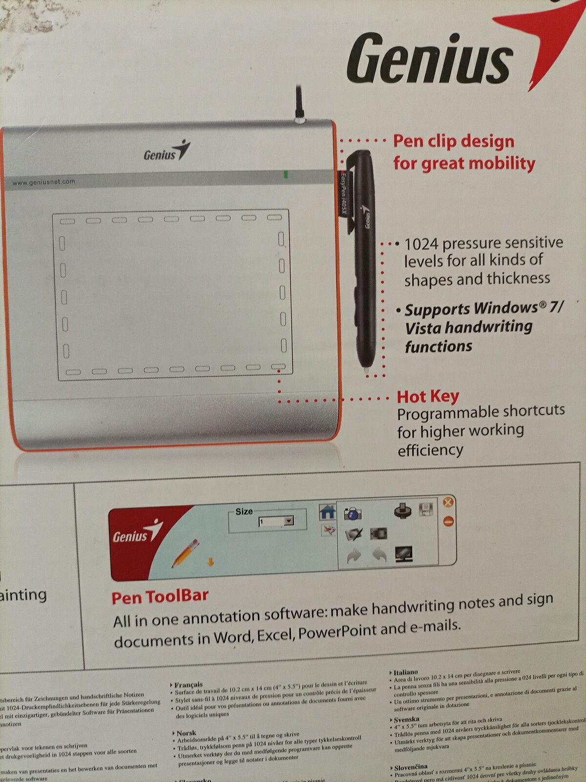 Tablet graficzny Genius Easypen i405x bez pióra