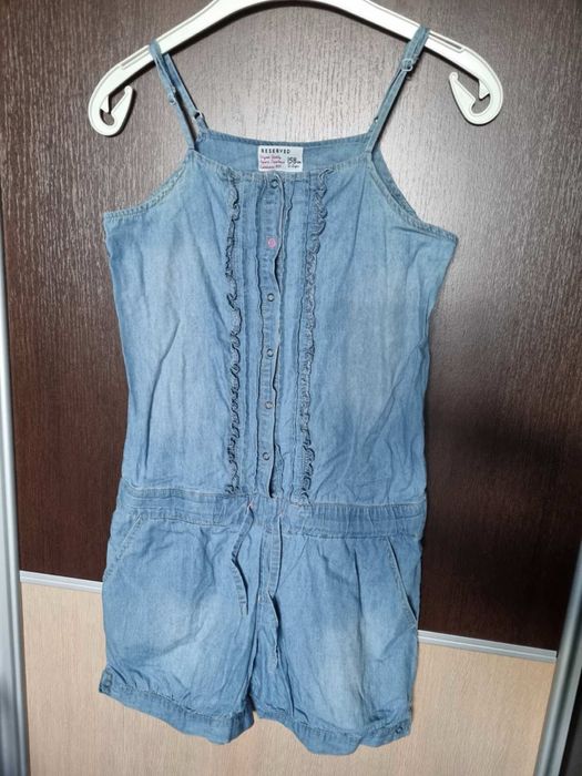 Letni jeansowy kombinezon dziewczęcy Reserved kids 158