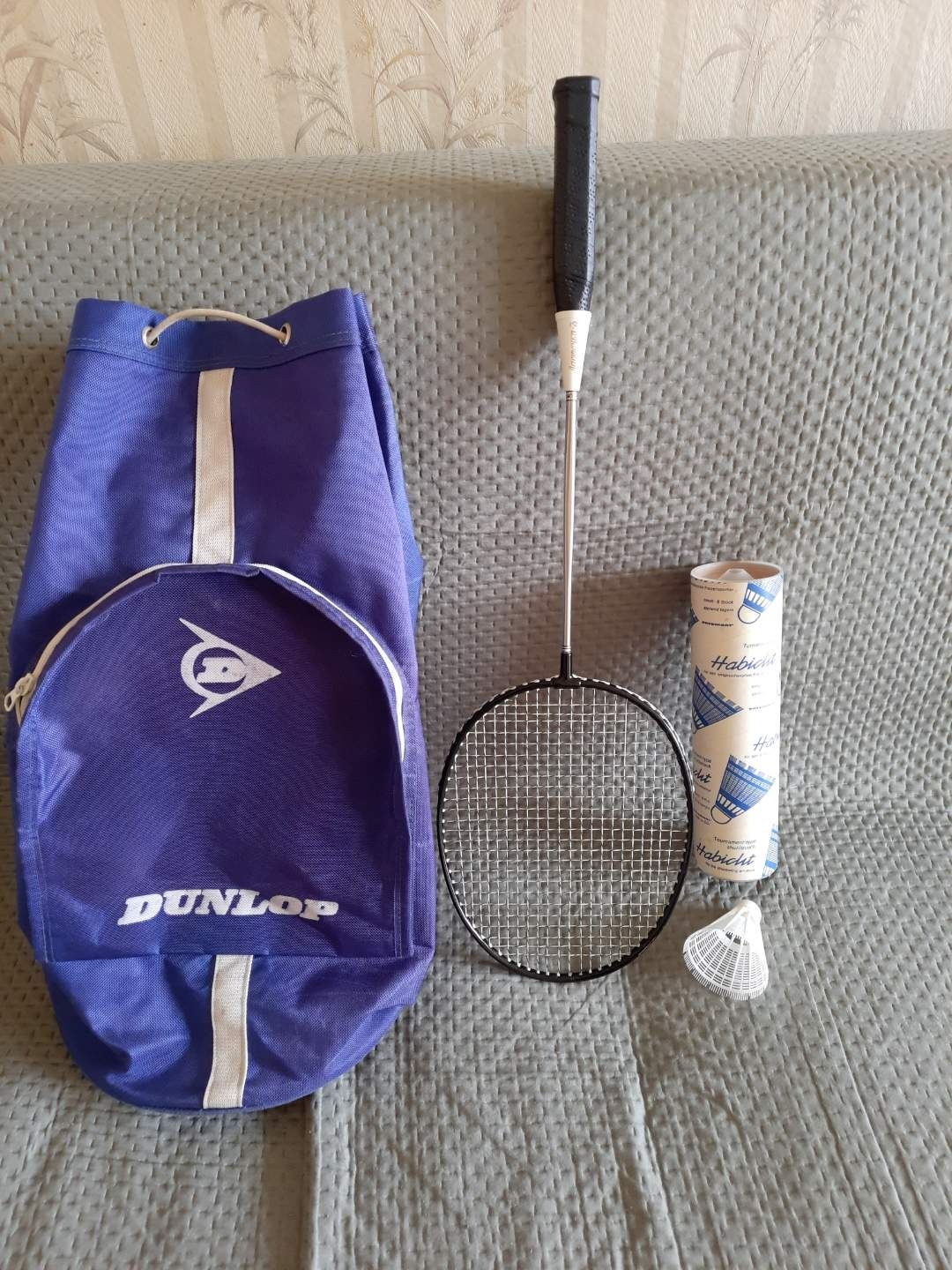 Rakieta do badmintona z torbą i 8 lotek