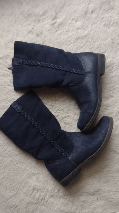 Graceland kozaki granatowe wysokie r 35 wkl. 22 cm