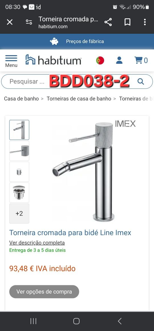 Torneiras Novas na Caixa  (IMEX)