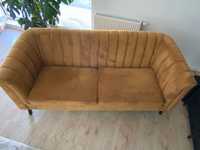 Sofa brązowa - karmelowa / 3- osobowa stan idealny do biura / do dom