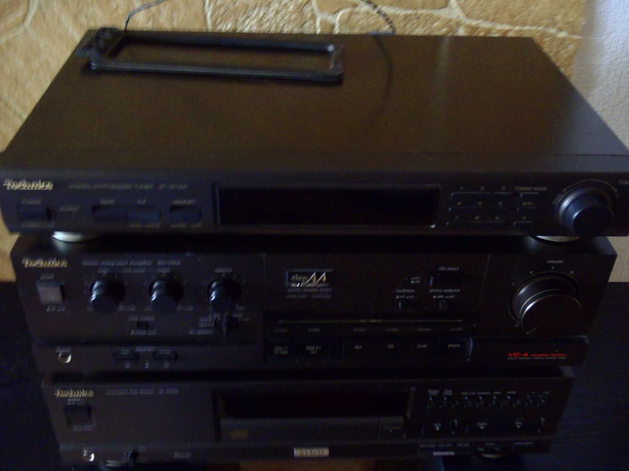 Wieża Technics- tuner ST-GT350, wzmacniacz SU-V55A, CD SL-PS50