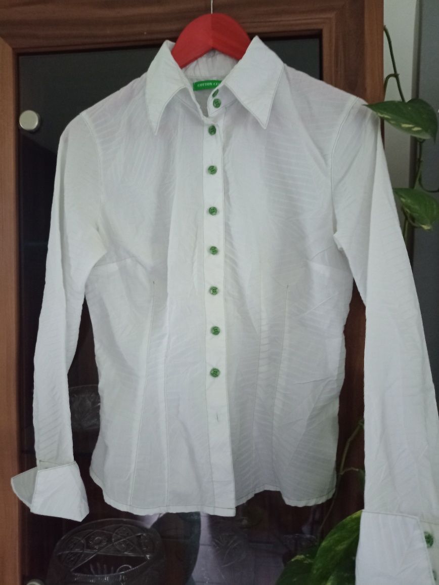 Biała bluzka koszulowa Cotton Club