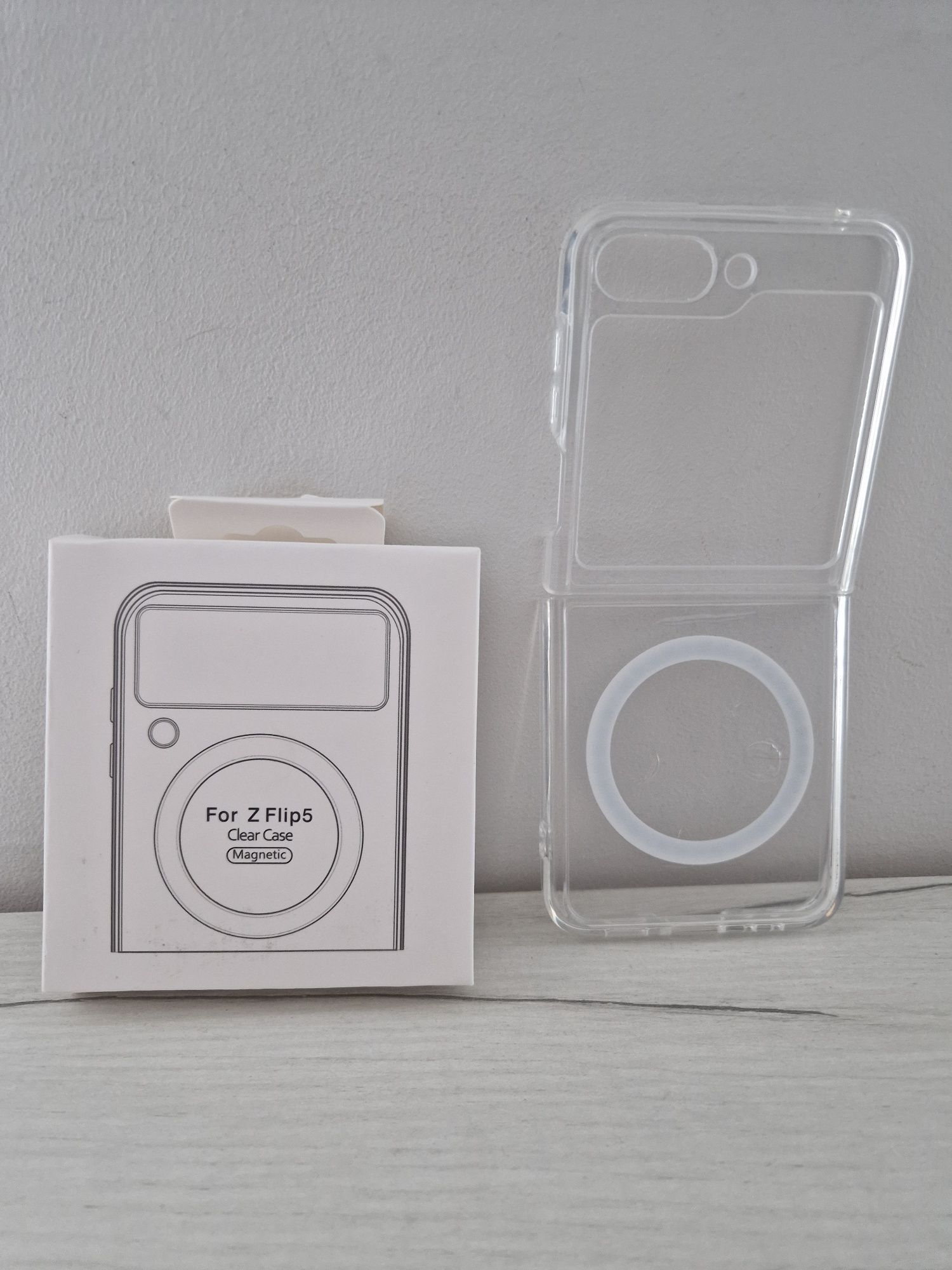 Acrylic Magsafe Case do Samsung Galaxy Z Flip 5 przezroczysty + folia