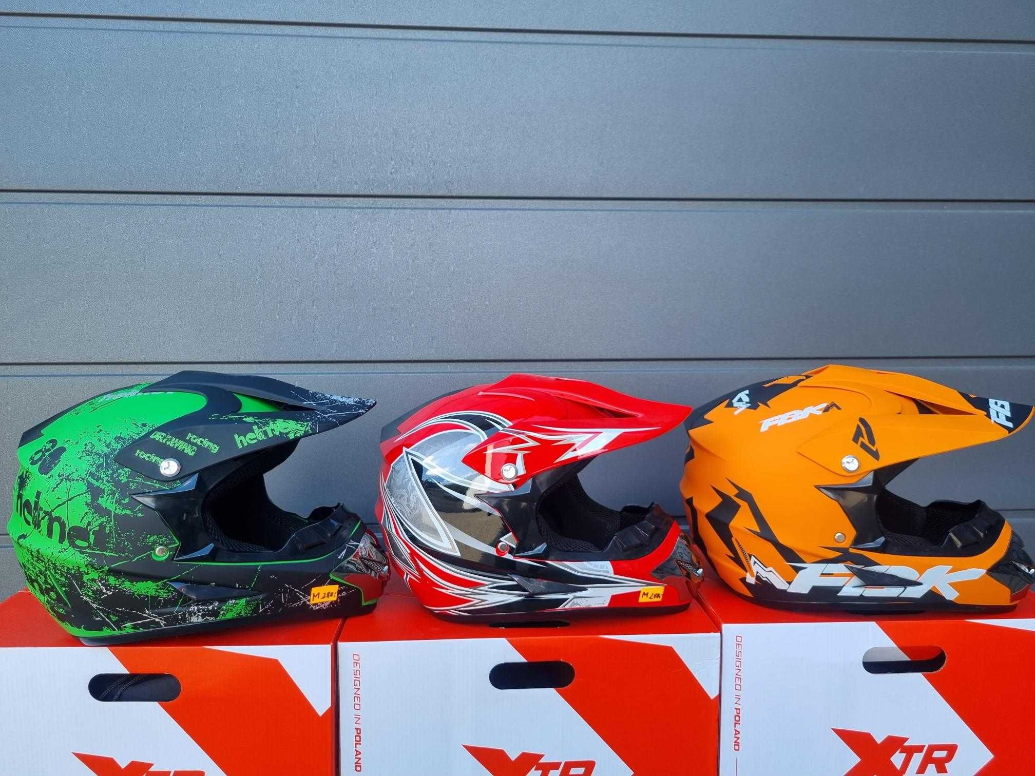 NOWY KASK XTR ! Junior ! Różne kolory ! CROSS I QUAD !