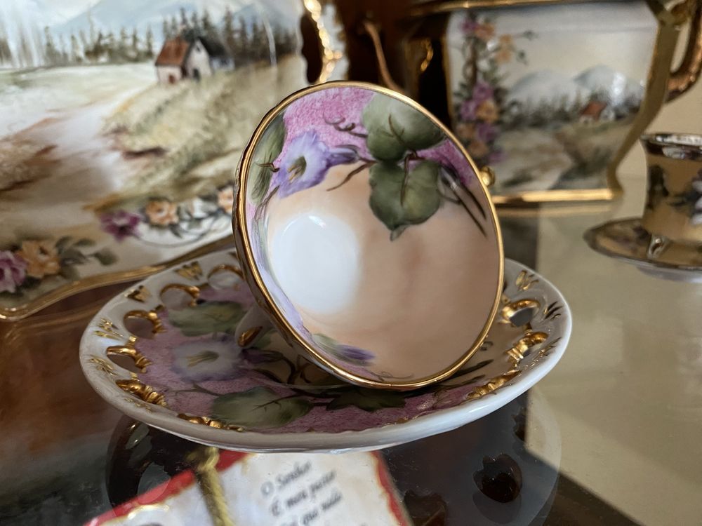 Conjunto de porcelada pintada à mão