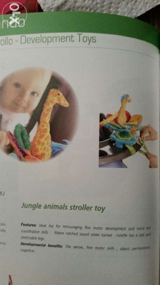 Brinquedo em forma de girafa com multi textura