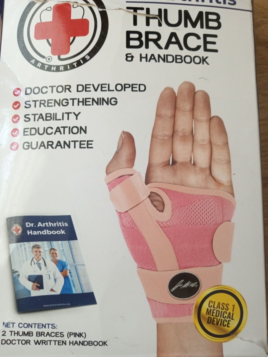 Orteza stabilizator kciuka Lewego Dr. Arthritis Nowy Pink