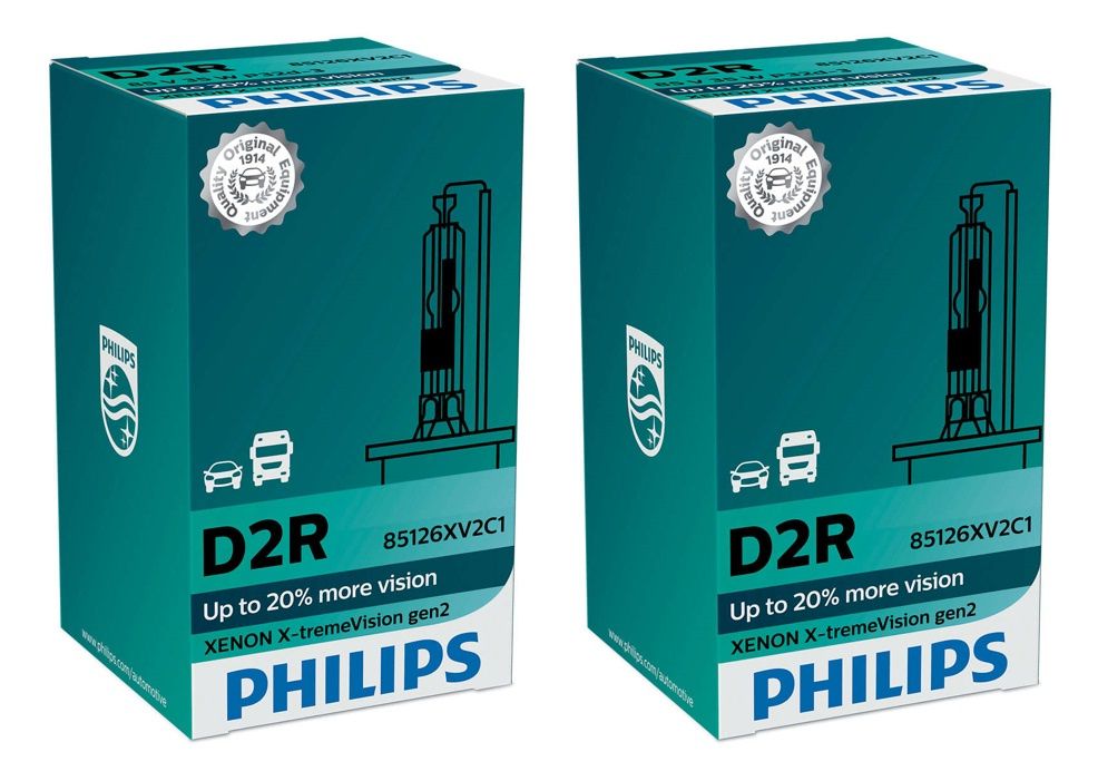 Lâmpadas Philips X-treme Vision+150/White Vision 120 Xénon D1S/D2S/D3S