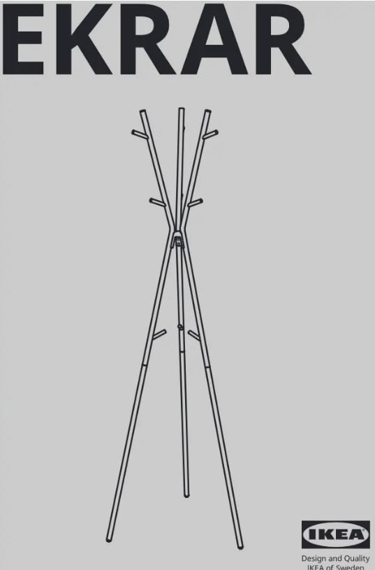 Cabide de pé Ikea modelo Ekrar