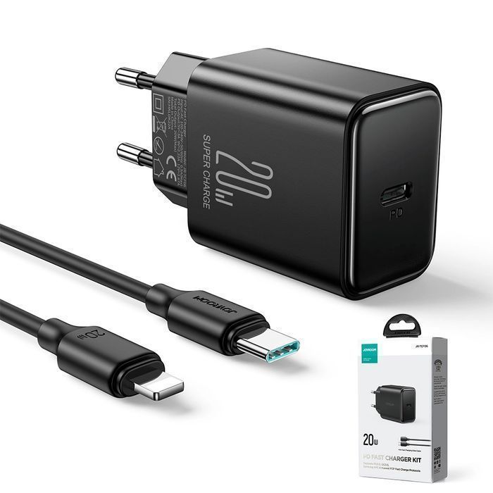 Ładowarka Joyroom JR-TCF06 USB-C 20W z Technologią PD - Czarna