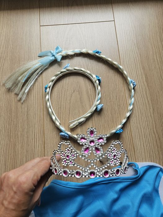 Strój,  kostium, przebranie Elza Kraina Lodu rozmiar. 120 cm