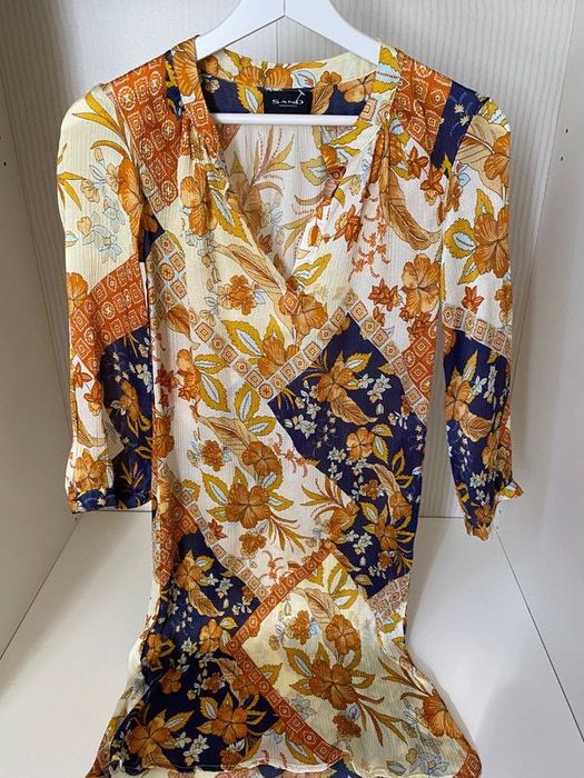 Sand Copenhagen jedwabna sukienka na jesień XS 34 Jedwab 100% silk