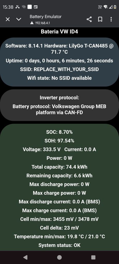 Bateria volkswagen  id4 82kw ev es 2023r