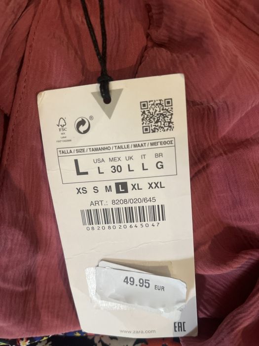 Zara sukienka koralowa długa hit blog roz.40