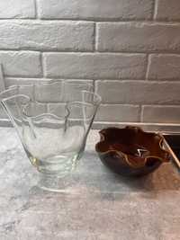 Хвилясті вазочки керамічна скляна цукерниця
