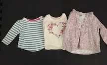 duas camisolas e uma camisa: 12 a 18 meses, muito baratas!