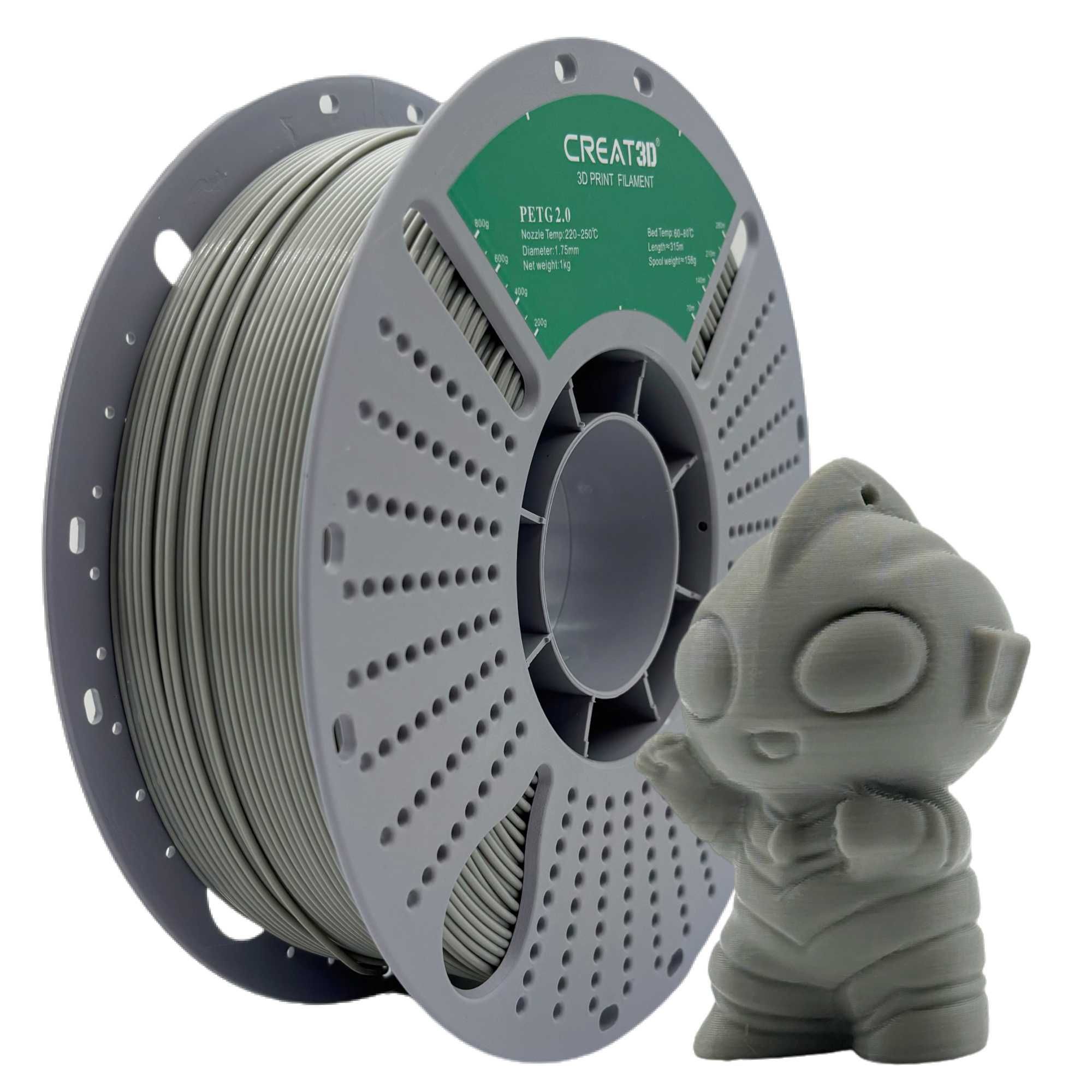 PETG пластик, Kingroon,СREAT3D Filament для 3D принтера 1.75 , 1 кг