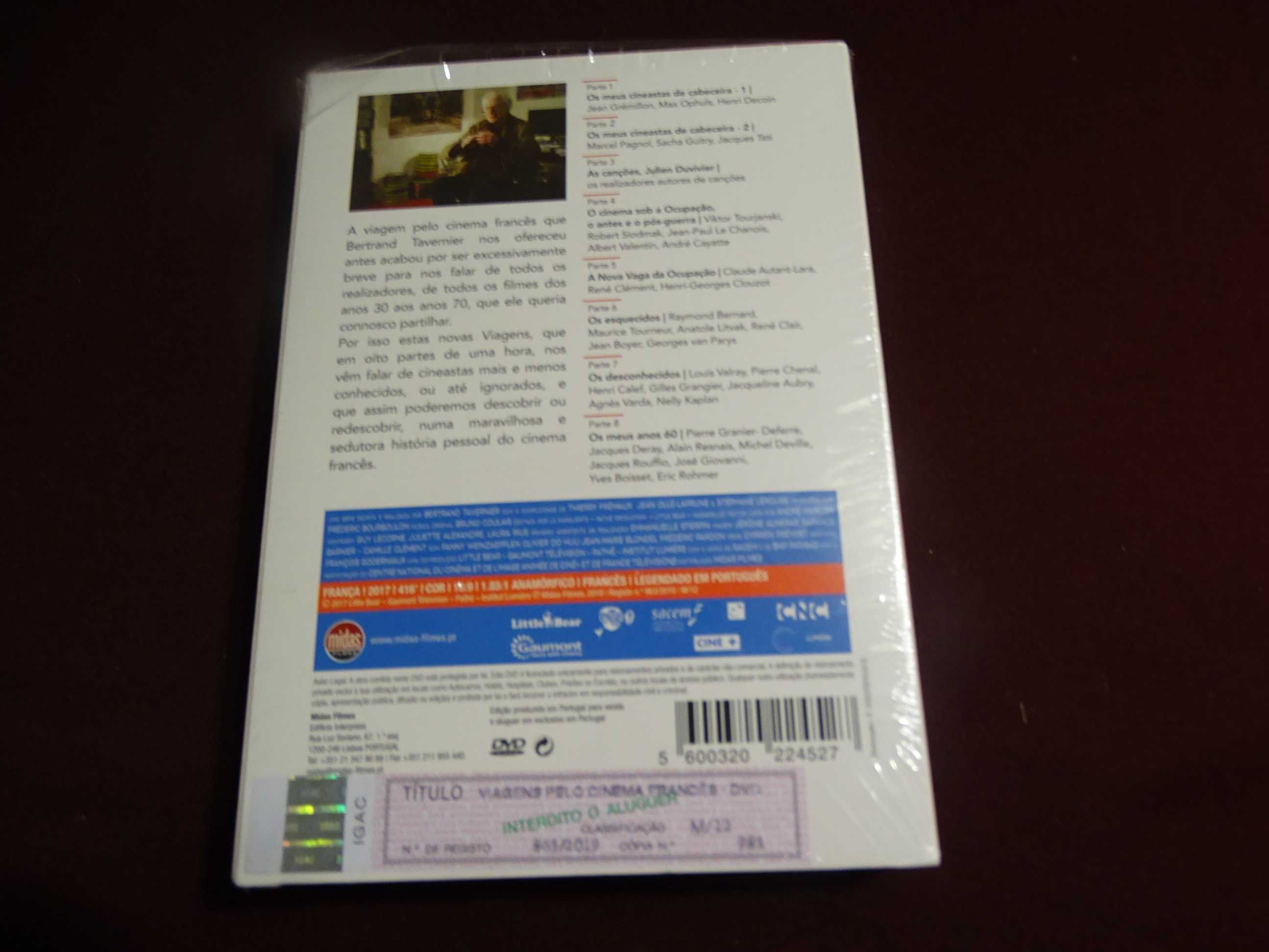 DVD box-Viagens pelo Cinema Francês-Bertrand Tavernier-Edição 3 discos